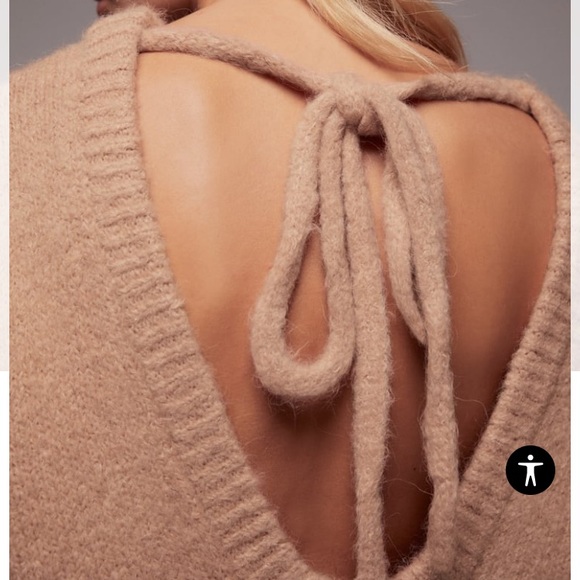 COPY - NWT Zara Wool Oversized Open Back Sweater Dress M - Picture 4 of 10